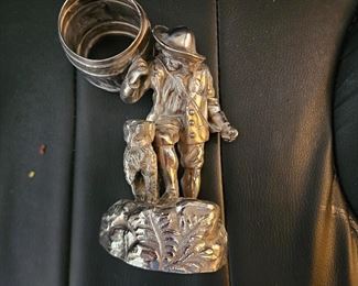 Silver plate Tip Van Winkle Victorian 
napkin ring.  Very rare
 