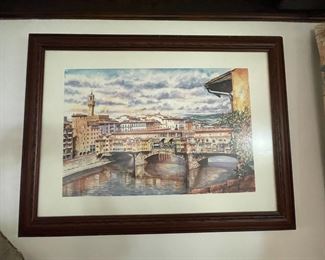 Matching watercolor; Ponte Vecchio