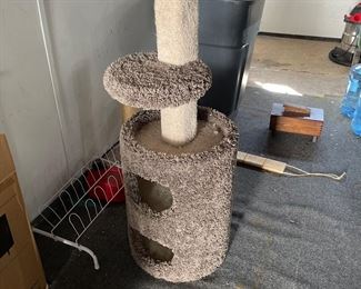 Cat tower and many toys and supplies