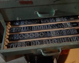 Printing Press w/ Ancillary Supplies