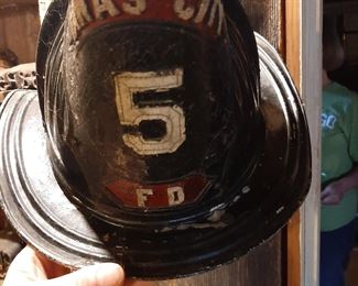 Tawas City, Michigan Fire Department Helmet  completely metal.