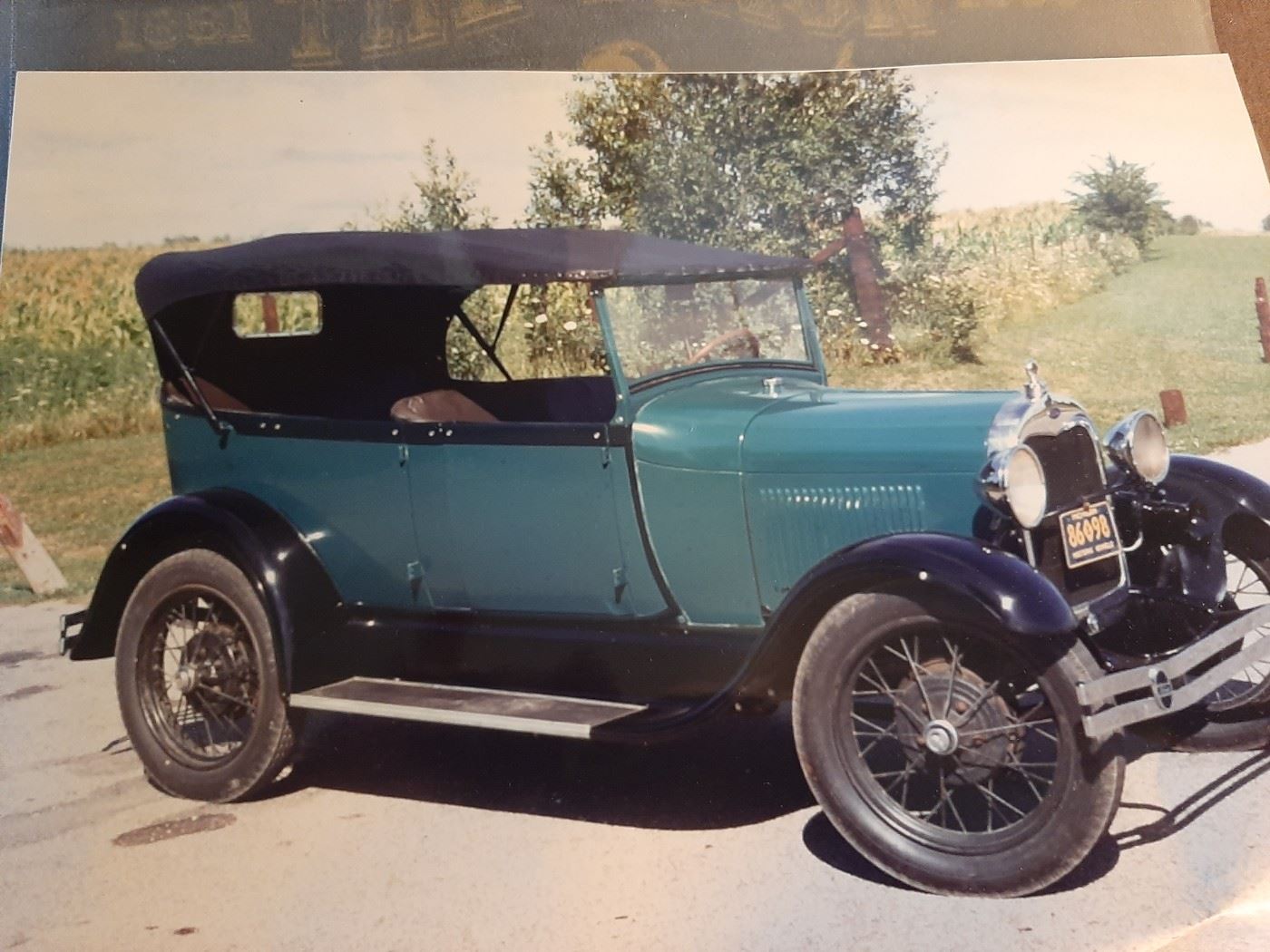 1928 Model A, Canvas Top, Original color
Engine back in and family is hoping to have it running by the sale