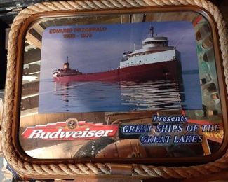 Budweiser Advertising with picture of Edmund Fitzgerald