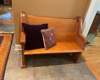 ANTIQUE CHURCH BENCH