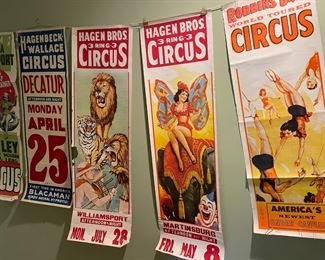A COLLECTION OF VINTAGE CIRCUS POSTERS, THIS IS JUST A SAMPLING!