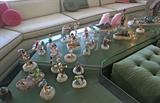 A fun collection of signed, numbered Ron Lee collectible clown figurines.