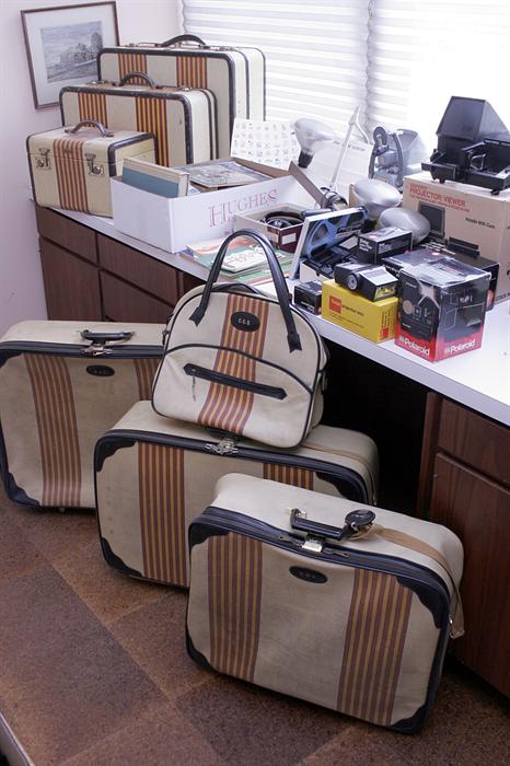 Travel buffs will LOVE the great vintage late 40’s matched luggage set!
