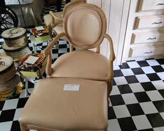 SMALL CHAIR AND OTTOMAN