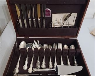 Sterling Silver Flatware Set by Towle in the French Provincial pattern