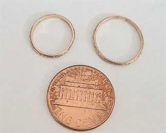 Antique 10k yellow gold baby rings