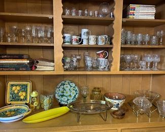 MCM Serving Pieces                                                                                 Vintage Culver Glassware