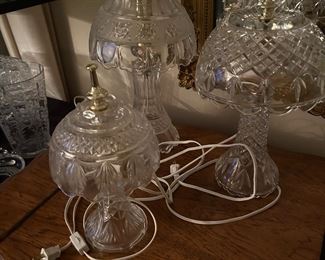 Vintage Lead Crystal Lamps