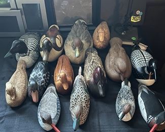 Vintage Wooden Duck Decoys                                                            Leo Koppy,  Bufflehead, Jennings, Randy Tull