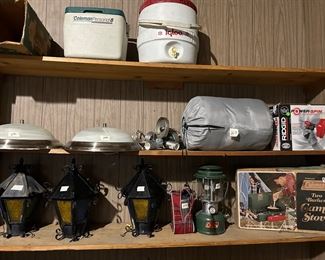 Vintage Stain glass Lamps                                                                  Camping Gear