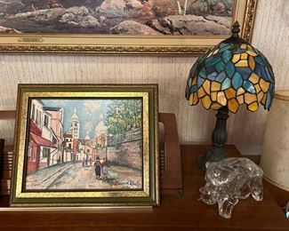 Tiffany Stained Glass Lamp                                                                    Oil Painting