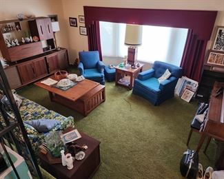 Mid-century modern decor.. all for sale except 1 stereo cabinet they decided to keep