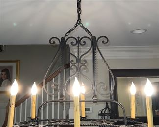 Iron dining chandelier