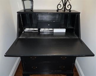 Interior view of secretary desk