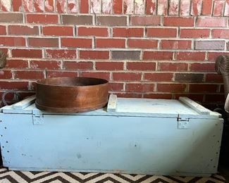 Vintage painted storage chest