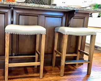Leather barstools
