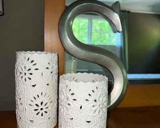 Candleholders; 'S' decor
