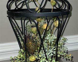 Iron bird cage decor