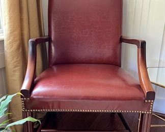 Alternate view of leather armchair