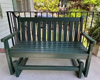 Patio loveseat polywood glider