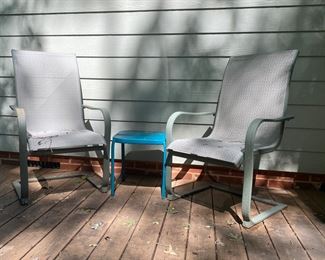 Armchairs and side table