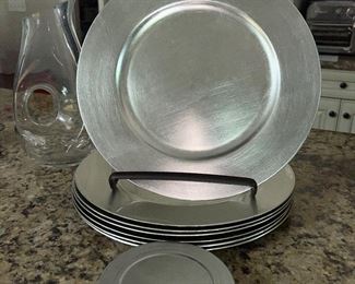 World Market small silver & Gorham larger chargers