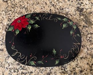 Hand painted placemat/oval tray