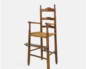 Antique 19thC American Pine High Chair
