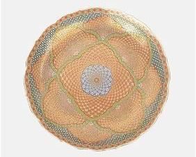 Fine 20thC Japanese Hand Painted Kutani Porcelain Charger Plate
