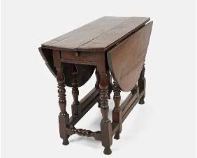 Antique 18th English Oak Gate-Leg Tavern Table

