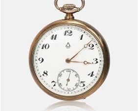 Vintage .900 Silver German Engine Turned Open Face Pocket Watch
