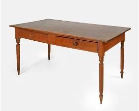 Antique 19thC Country Farmhouse Table 2-Drawers
