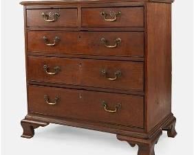 Antique American 18thC Mahogany Chest of Drawers

