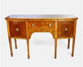 Early 19thC Antique English Mahogany Hepplewhite Sideboard w/Inlay Design
