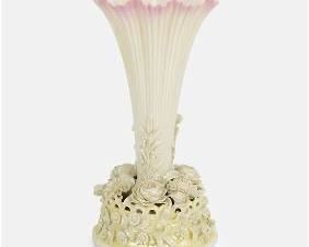 Belleek Ireland Fluted Center Table Vase
