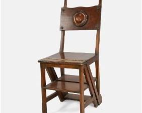 Antique Victorian Library Steps Metamorphic Chair
