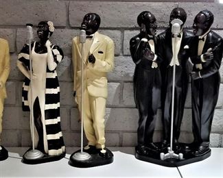 Wonderful collection in the style of 1920's era Black musicians' sculptures.