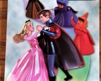 Walt Disney collectibles.  Flora, Fauna, and Merryweather are the three good fairies in Walt Disney's 1959 film Sleeping Beauty.