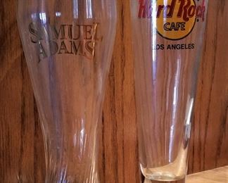 Hard Rock Cafe and Samuel Adams glasses