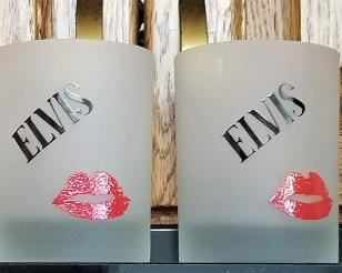 Elvis red lip glasses