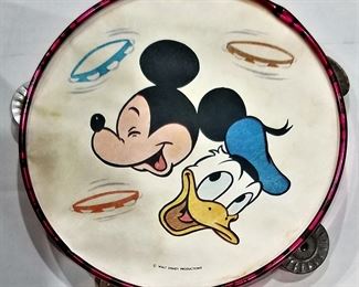 Disney Donald Duck and Mickey Mouse Tambourine 