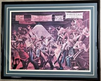 "The Sugar Shack" art. Ernie Barnes was an American Postwar & Contemporary painter who was born in 1938. 