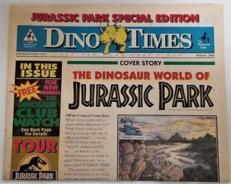 Jurassic Park Dino Times Vintage newspaper