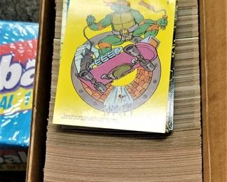 Ninja Turtle trading cards.
