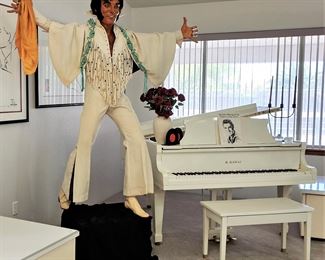 Live-size sculpture of Elvis commissioned for the tribute to Elvis after his death.