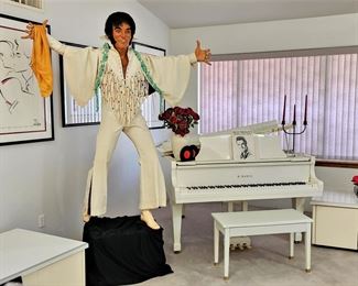 Live-size sculpture of Elvis commissioned for the tribute to Elvis after his death.